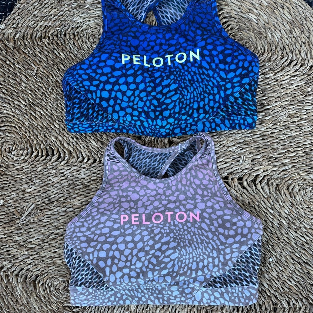Peloton Blue and Purple Sports Bras
